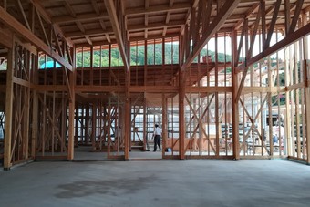 天童市立津山公民館の構造現場見学会がありました